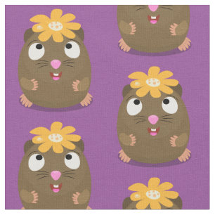 Cute guinea pig cartoon illustratie stof