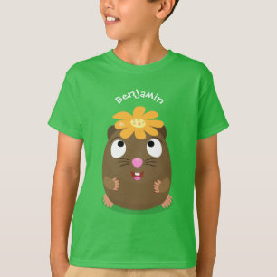 Cute guinea pig cartoon illustratie t-shirt