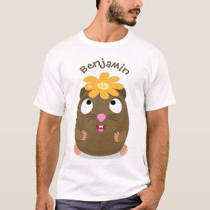 Cute guinea pig cartoon illustratie t-shirt