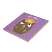 Cute guinea pig cartoon illustratie tegeltje (Zijkant)