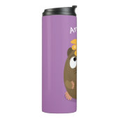 Cute guinea pig cartoon illustratie thermosbeker (Gedraaid links)