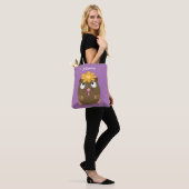 Cute guinea pig cartoon illustratie tote bag (Op model)