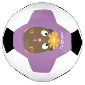 Cute guinea pig cartoon illustratie voetbal (Gedraaid)