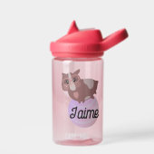 Cute Guinea Pig Cartoon Kinder Naam Water Fles (Links)