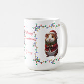 Cute Guinea Pig Christmas Mug Koffiemok (Voorkant rechts)
