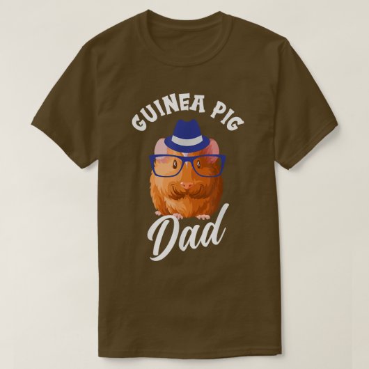 Cute Guinea Pig Dad T-shirt (Design voorkant)