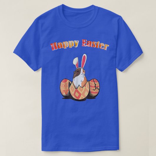 Cute Guinea Pig Easter Bunny Eggs Costume Easter D T-shirt (Design voorkant)