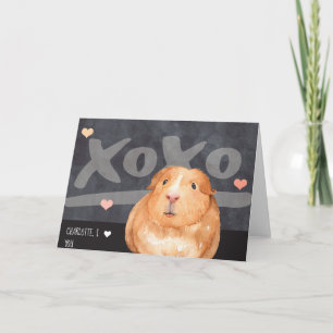 Cute Guinea Pig Gepersonaliseerde Valentijnsdag Feestdagen Kaart