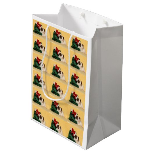 Cute Guinea Pig Gift Bag Medium Cadeauzakje (Achterkant Gekanteld)