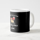 Cute Guinea Pig Gift Wine Lover Grote Koffiekop (Voorkant rechts)