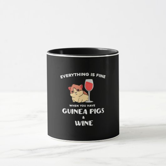 Cute Guinea Pig Gift Wine Lover Mok (Midden)