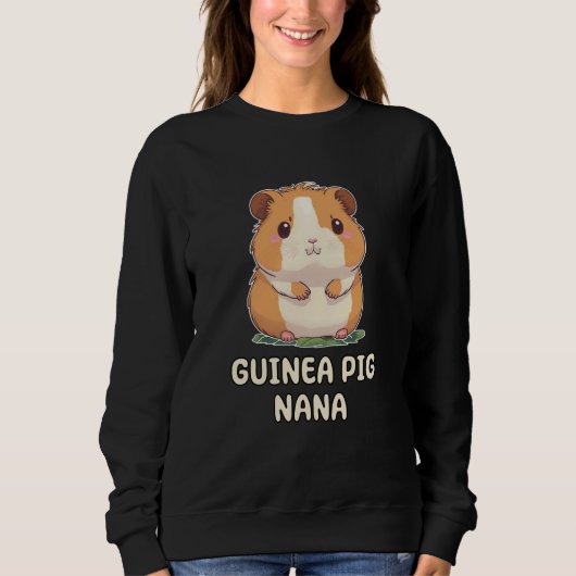 Cute Guinea Pig Grandma Grandmother Nana Trui (Voorkant)