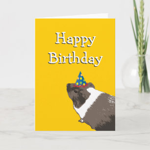 Cute Guinea Pig Happy Birthday Card Kaart
