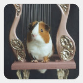 Cute Guinea Pig Harp Sticker (Voorkant)