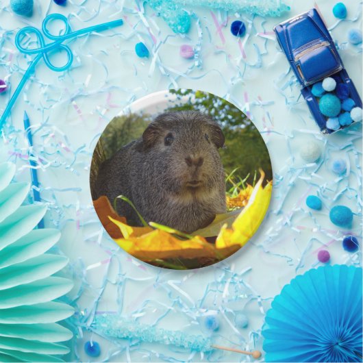 Cute Guinea Pig in Natuur Papieren Bordje (Feest)