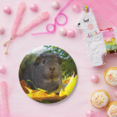 Cute Guinea Pig in Natuur Papieren Bordje (Feest)