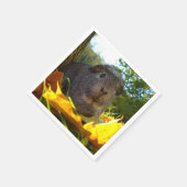 Cute Guinea Pig in Natuur Servetten (Hoek)