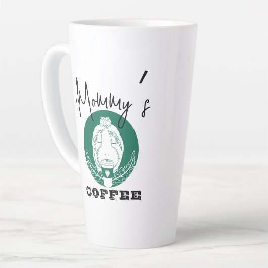 Cute Guinea Pig Latte Mok (Linkerhoek)