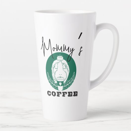 Cute Guinea Pig Latte Mok (Rechts)