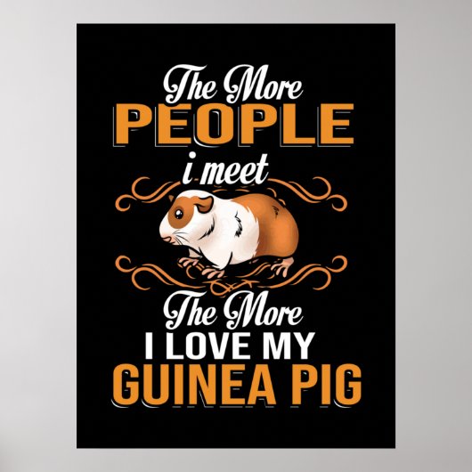 Cute Guinea Pig Ma Poster (Voorkant)