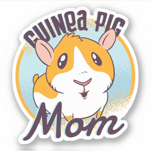 Cute Guinea Pig mam Kawaii Piggy Teen Kinder Girls Sticker (Voorkant)