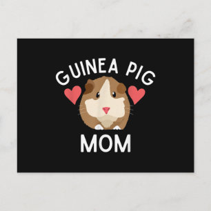 Cute Guinea Pig mam Lover Gift Red Hearts Funny Briefkaart