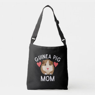 Cute Guinea Pig mam Lover Gift Red Hearts Funny Crossbody Tas
