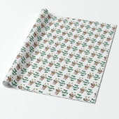 Cute Guinea Pig Merry Christmas! Add The Name Art Cadeaupapier (Uitgerold)