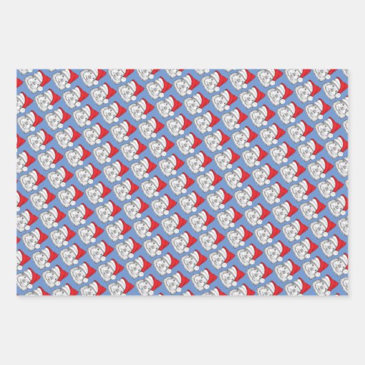 Cute Guinea Pig met pet met Kerstmis, gepersonalis Inpakpapier Vel (Voorkant 3)