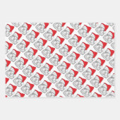 Cute Guinea Pig met pet met Kerstmis, gepersonalis Inpakpapier Vel (Voorkant)