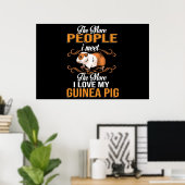 Cute Guinea Pig Mom Poster (Thuiskantoor)