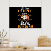 Cute Guinea Pig Mom Poster (Keuken)