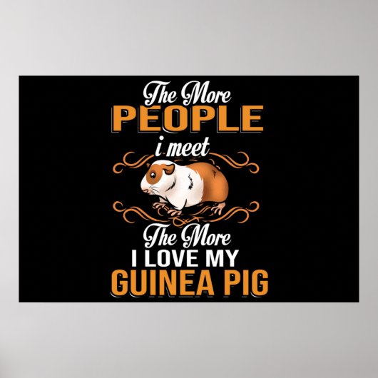 Cute Guinea Pig Mom Poster (Voorkant)