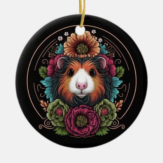 Cute Guinea Pig Ornament (Voorkant)
