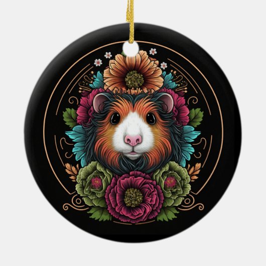 Cute Guinea Pig Ornament (Achterkant)