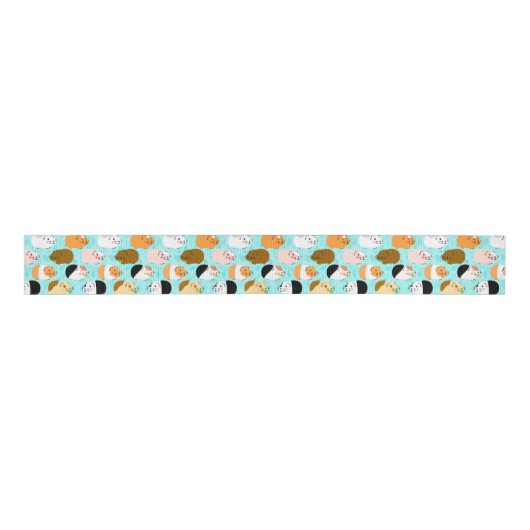 Cute Guinea Pig Pattern Grosgrain Lint (Voorkant)