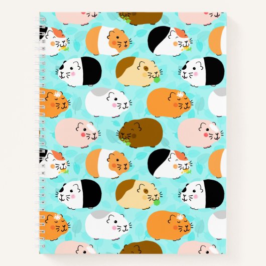 Cute Guinea Pig Pattern Notitieboek (Voorkant)