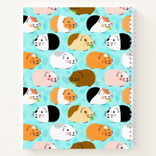 Cute Guinea Pig Pattern Notitieboek (Achterkant)