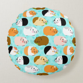 Cute Guinea Pig Pattern Rond Kussen