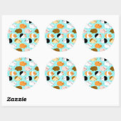 Cute Guinea Pig Pattern Ronde Sticker (Vel)