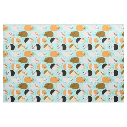 Cute Guinea Pig Pattern Stof (Fat Quarter)
