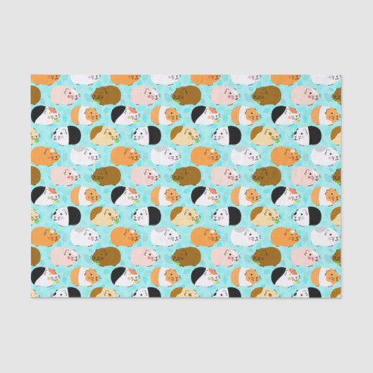 Cute Guinea Pig Pattern Tissuepapier (Voorkant)