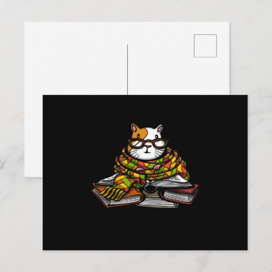 Cute Guinea Pig Read Book | Kute Pet Lover Briefkaart (Voorkant / Achterkant)