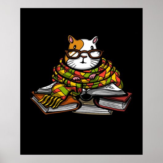 Cute Guinea Pig Read Book | Kute Pet Lover Poster (Voorkant)
