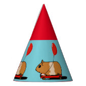 Cute Guinea Pig Riding a Cart Party Pet Feesthoedjes (Links)