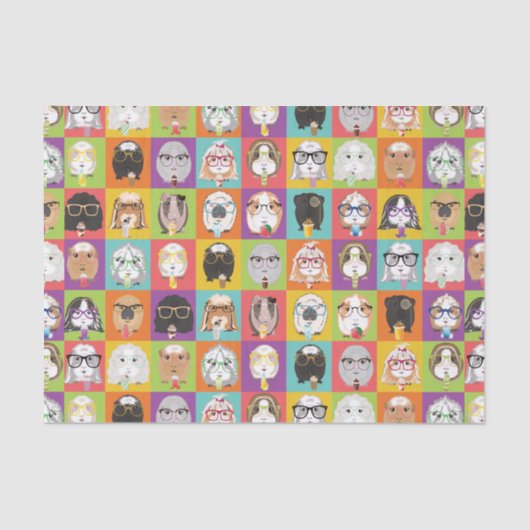 Cute Guinea Pig Tissuepapier (Voorkant)