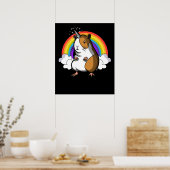 Cute Guinea Pig Unicorn Cavy Pet Poster (Keuken)