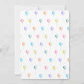 Cute Guinea Pig Watercolor Birthday Party Kaart (Achterkant)