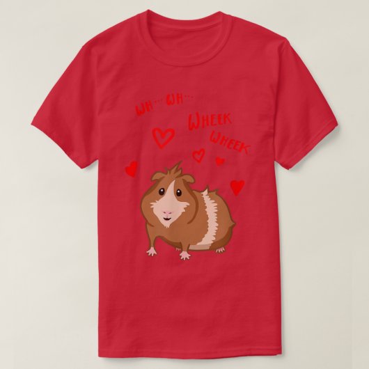 Cute guinea pig Wheek gift T-Shirt (Design voorkant)