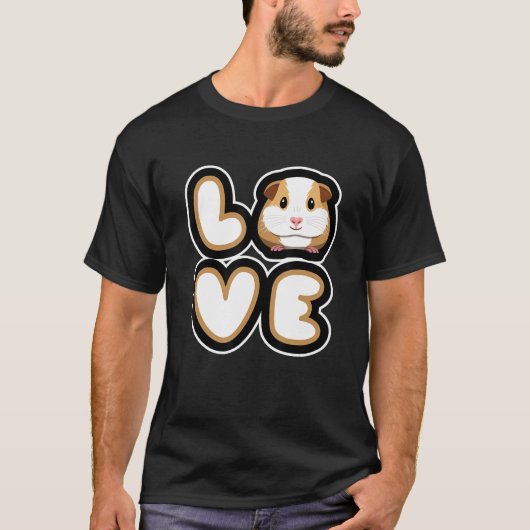 Cute Guinea PigDesign for Men Kinder Guinee P T-shirt (Voorkant)